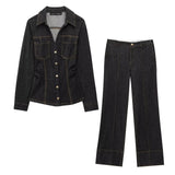 Fongt New Denim Repair Shirt 2300576 Tann Horn Trousers 2230576