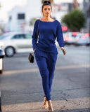 for women two piece set knitted sweater long sleeve pants 2 piece set for women two pieces sets women's suits 1028-0-Outfit