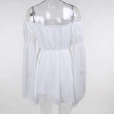 Fongt Strapped Waist Horn Sleeve Dress Set Women's Summer Sexy Commuting