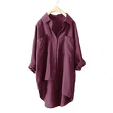 Fongt Casual Wind Pure Color Shirt Autumn Versatile New Women's Cardigan Double Pocket Long Sleeve Temperament