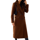 Fongt Women's Clothing In The Autumn And Winter Of 2025 Simple Double-Rowed Long-Sleeved Collar Button