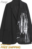 New Autumn Tie Dye Gradient Graffiti Trendy Fashion Harajuku Suit Coats Long Sleeve Korean Loose Streetwear Coats