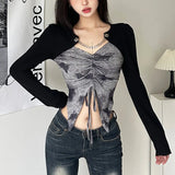 2023 Autumn Women's New Sexy Hot Babes Slimming Irregular Niche Design Feeling Long-Sleeved