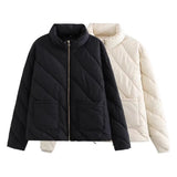 Fongt And Winter New Twill Quilt Cotton Jacket Jacket With Long Sleeves To Keep Warm