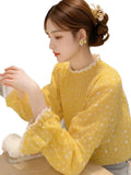 Fongt Floral Shirt Female Spring Small Wearing French Temperament Wooden Ear Tops 2025 New Beautiful Shirt