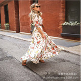Fongt Spring New Digital Print Dress Dress Holiday Dress Women's