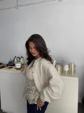 Fongt New Soft Stuff Lazy Velvet Buckle Jacket | Knitted Round Collar Daily