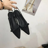 Fongt Sandals Women 2025 Summer French Fairy Wind Gentle Dress Small Heel Tip Net Yarn Point Single Shoes