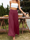 Fongt Summer Leisure Wide-Legged Cotton Pop High-Waisted Loose Trousers Women's Trousers