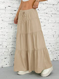 Fongt Wish Spring And Summer Women's Dress Half-Dress Skirt Strap Splicing Big Swing Skirt Loose Long Dress Large Size Women's Clothing