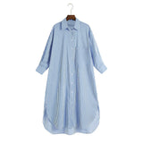 Fongt Women's Striped Shirt Dress 2370