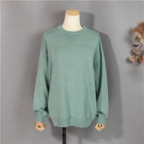 2022 Minimalist Chic Wild Oversized Knitted Elegant Lady Cotton Autumn Winter Women Sweater Pullovers Jumpers