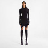 Fongt Women's New Fashion Suit Sexy Height Collar Hook Socks Dress Two Sets