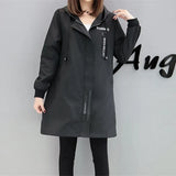 Coat Womens 2023 Spring Autumn Hoodies Tops Slim Students Baseball Clothes Medium length Windbreaker Coats Lady