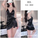 Green Jade Sexy Pajamas Deep V Tie Folds Slings Ajas Pure Hot Ass Home
