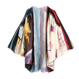 Printed Kimono Style Coat Printed Leisure Cloak Coat In Autumn And Winter 2024-Outfit