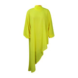 Fongt Summer Chiffon Irregular Fashion Size Women's Loose Dress