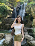 Summer New Vest Summer Body-Creves Umbilly Short Sweet Fresh Knitted Outer First Love