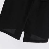 Fashion Summer Vest Jacket Women Plus size 5XL Black Chiffon Sleeveless Outerwear Female Perspective Casual Waistcoat
