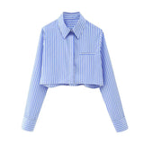 Fongt Women's Long-Sleeved Pocket Dress Short Shirt 5421