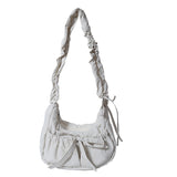Aesthetic Bow Knot Stitching Shoulder Bag-Outfit