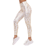 Fongt Style Leopard Print Buttock Fitness Pants, Tight Elastic Print Yoga Pants High Waist Slim Sports Pants-Outfit