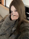Fongt Fur Coat Woman 2025 Winter Lamb Fur Fur Coat Coat