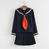 Performance Suit Mariner Suit Female Long-Sleeved College Class Uniform 100-Fold Skirt Soft Sister Suit Two Sets Of JK