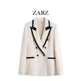 Fongt Homemade New Women's Clothing Fashion White Collar Coat