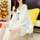 Fongt Ice Silk Sunscreen Coat Women's Lace Net Red 2025 New Thin Air Breathable Street Sunscreen