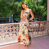Fongt French Retro Dress Print Slings For Women In 2025 Summer