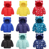 Toddler Boys Jackets Autumn Winter Long Sleeve Hooded Character Pattern Children Outerwear Coats Kids