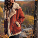 Fongt Locomotive Lint Lamb Wool Coat Women's Collar Fur Coat Autumn And Winter Women's Coat
