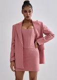 Fongt Women's Fashion Casual Suit Temperament Elegant Women's Blazer Trousers Three Pieces