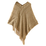Women's Clothing V-Neck Batwing Sleeve Solid Color Sweaters 2023 Autumn Winter Tassel Fashion Knitted All-match Korean Jumpers-Outfit