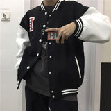 Baseball Jackets For Women Men Couple Jacket Hip Hop Tops College Style Button Up Baseball Uniform Gothic Bomber