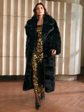 Fongt New Autumn And Winter Fashion Fluffy Long Coat Imitation Fox Furry Pike Coat