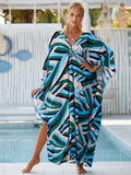 Fongt Robe Beach Coat Beach Vacation Sunscreen Long Dress Bikini Blouse Swimsuit Over A