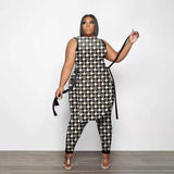 Piece Women Set Dashiki African Clothes 2022 Spring Summer New Fashion Sleeveless Top And Pants Suit Party Lady Matching