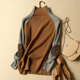 Patchwork Thicken Knitted Pull