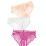 Panties Low Waist Hollow Briefs Solid Color Women's Underpants Lace Flower Panties Seamless Close-fitting Sexy