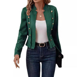 Fongt Autumn And Winter Large-Size Women's Coat Cardigan Suit Multi-Grain Buckle