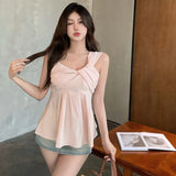 Summer Fashion Temperament Solid Colour Women's Blouse-Outfit