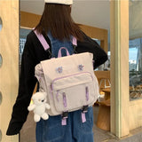 Style Women Backpacks for College Teenager Girls Cute Student Shoulder Bags Lady Kawaii Backpacks Female Preppy