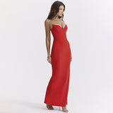 Fongt Summer New Women's Fashion Temperament Sexy Fish Bone Body Braces Fishtail Dress