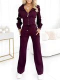 Fongt And Autumn 2025 New Hooded Zipper Jacket Tight Jacket Fashion Two Sets