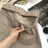Summer Safari Style Women Denim Pantskirt High-waist Short Slim A-line Jean Skirts Lady Anti-expose Lining Wide-leg