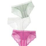 Panties Low Waist Hollow Briefs Solid Color Women's Underpants Lace Flower Panties Seamless Close-fitting Sexy