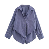 Fongt New Bat Sleeve Loose Striped Shirt 3067105