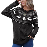Fongt Sweater Women's Jabbing Autumn And Winter Loose Knitted Round Collar Casual Coat